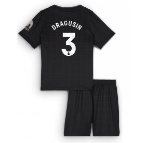 Lacne Dětský Futbalové dres Tottenham Hotspur Radu Dragusin #3 2025-26 Krátky Rukáv - Preč (+ trenírky)